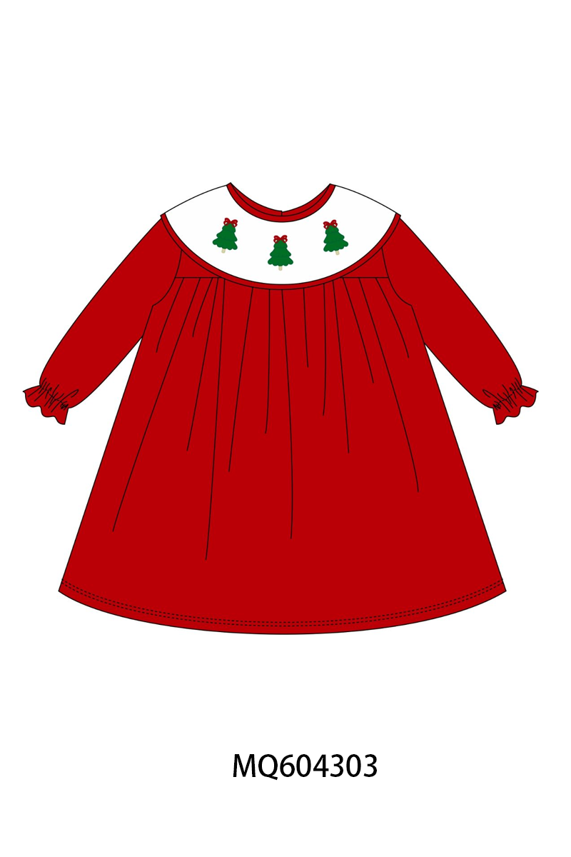 PO89 Red christmas tree embroidery corduroy collection - closing 5/4 - ETA late october