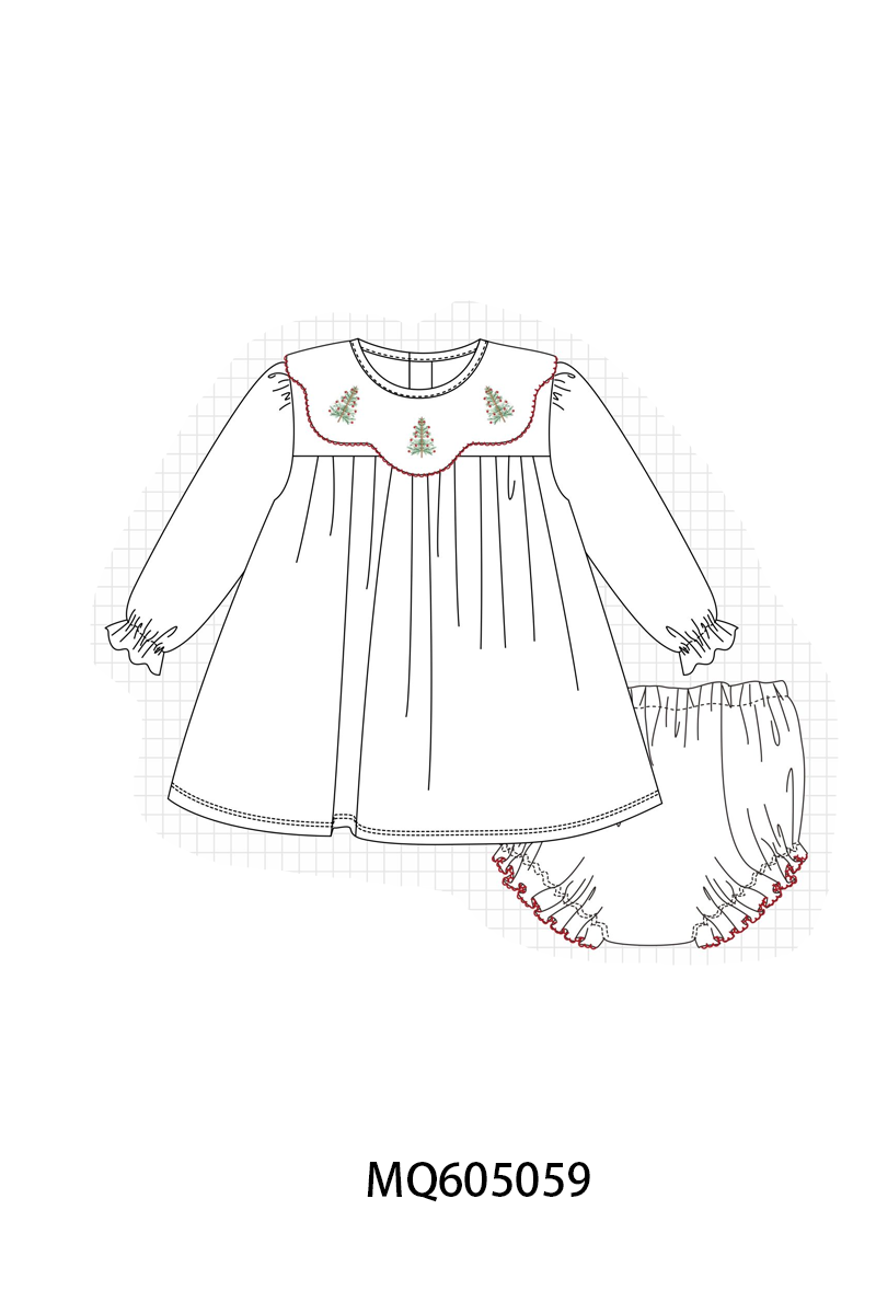 PO91 White christmas tree embroidery collection - closing 5/18 - ETA late November