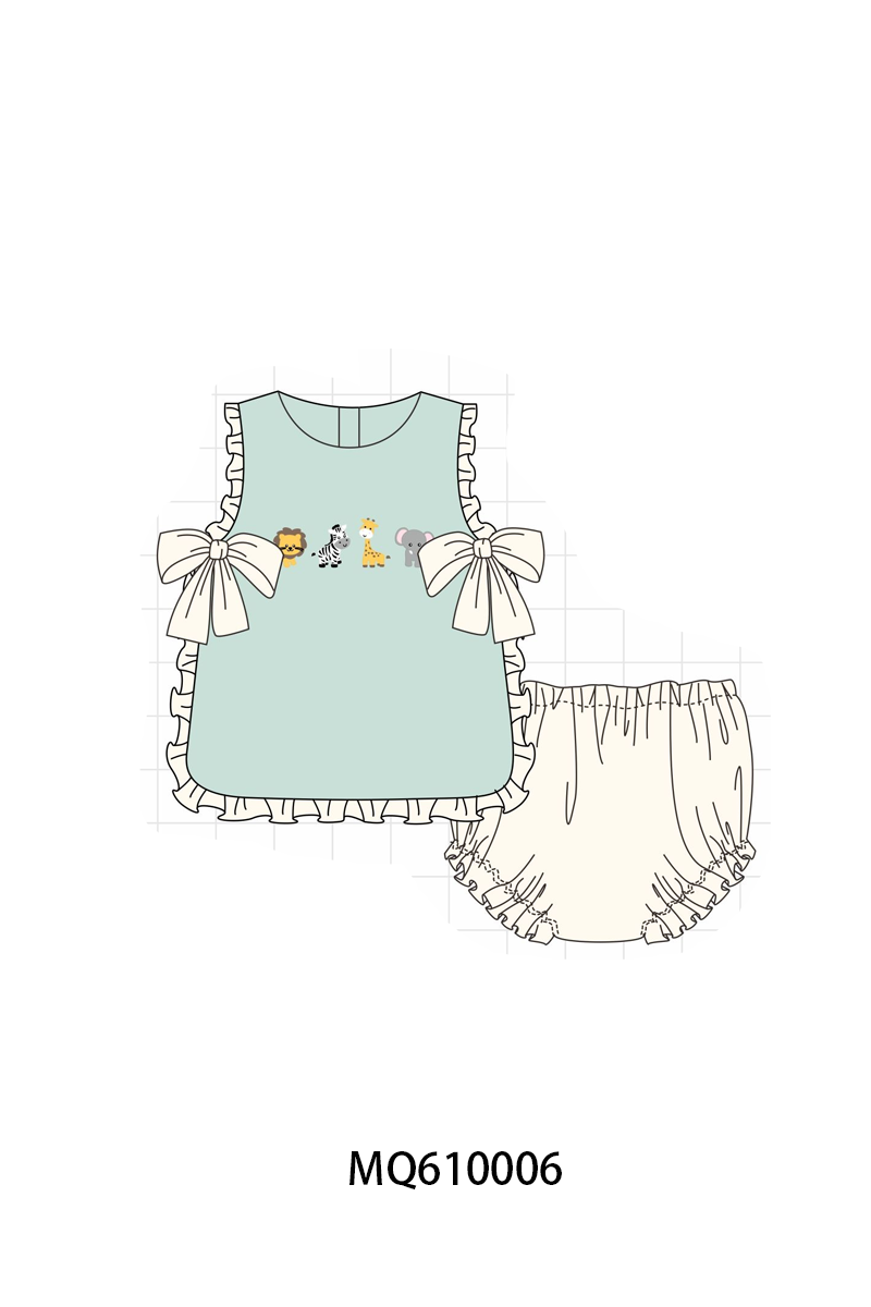 PO109 Sage zoo animal embroidery collection -closing 11/2- ETA May