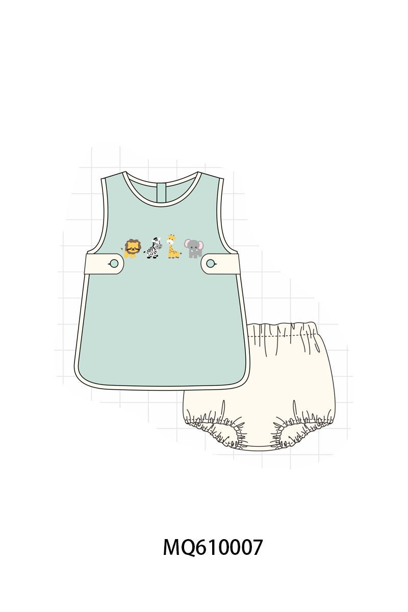 PO109 Sage zoo animal embroidery collection -closing 11/2- ETA May