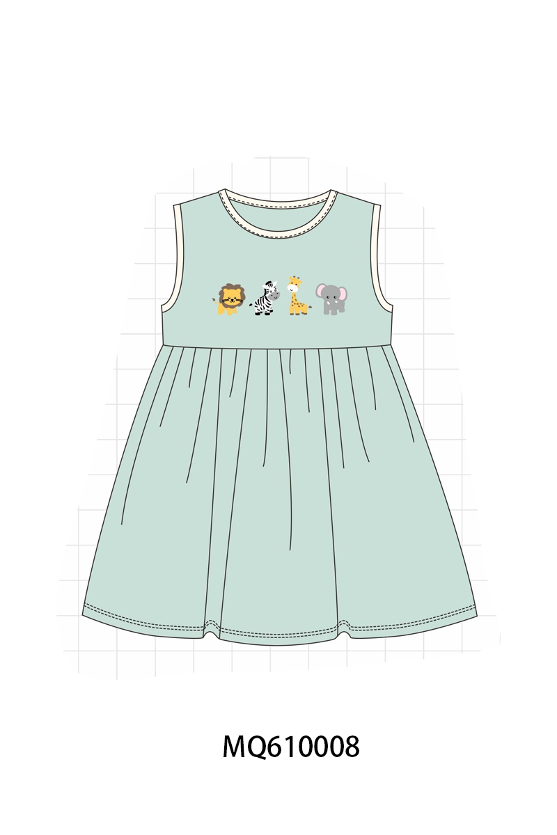 PO109 Sage zoo animal embroidery collection -closing 11/2- ETA May