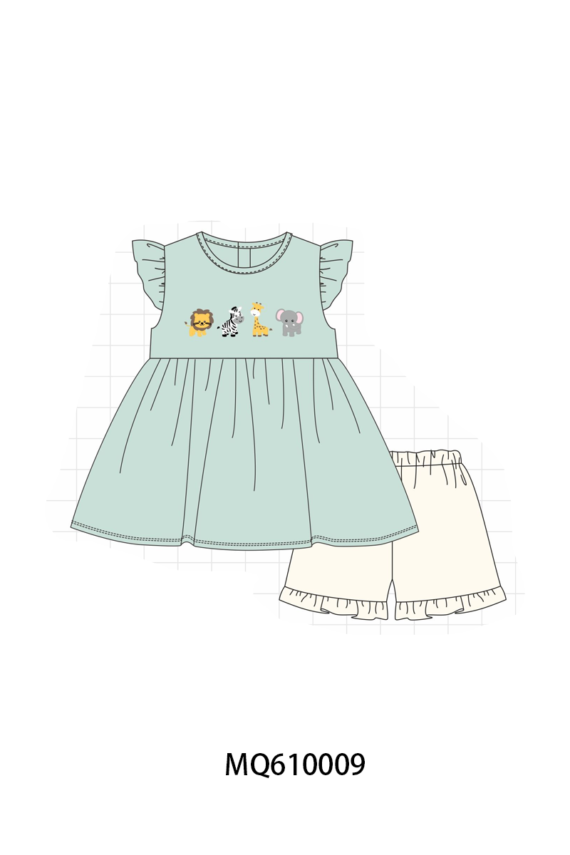 PO109 Sage zoo animal embroidery collection -closing 11/2- ETA May