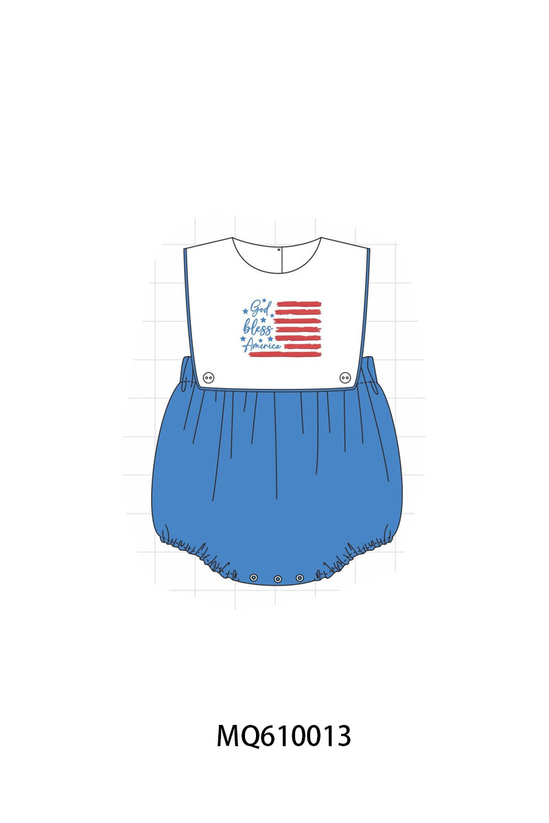 PO109 Red patriotic flag embroidery bow collection -closing 11/2- ETA May