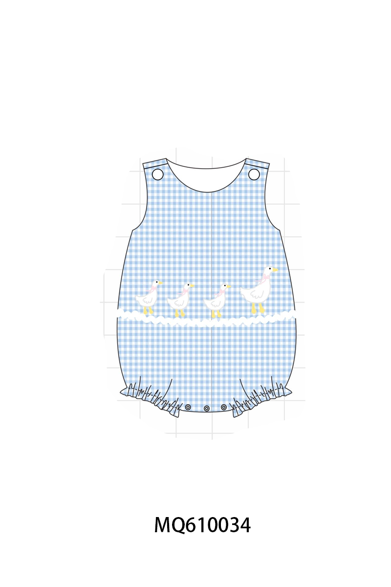 PO109 Blue goose applique gingham collection -closing 11/2- ETA May