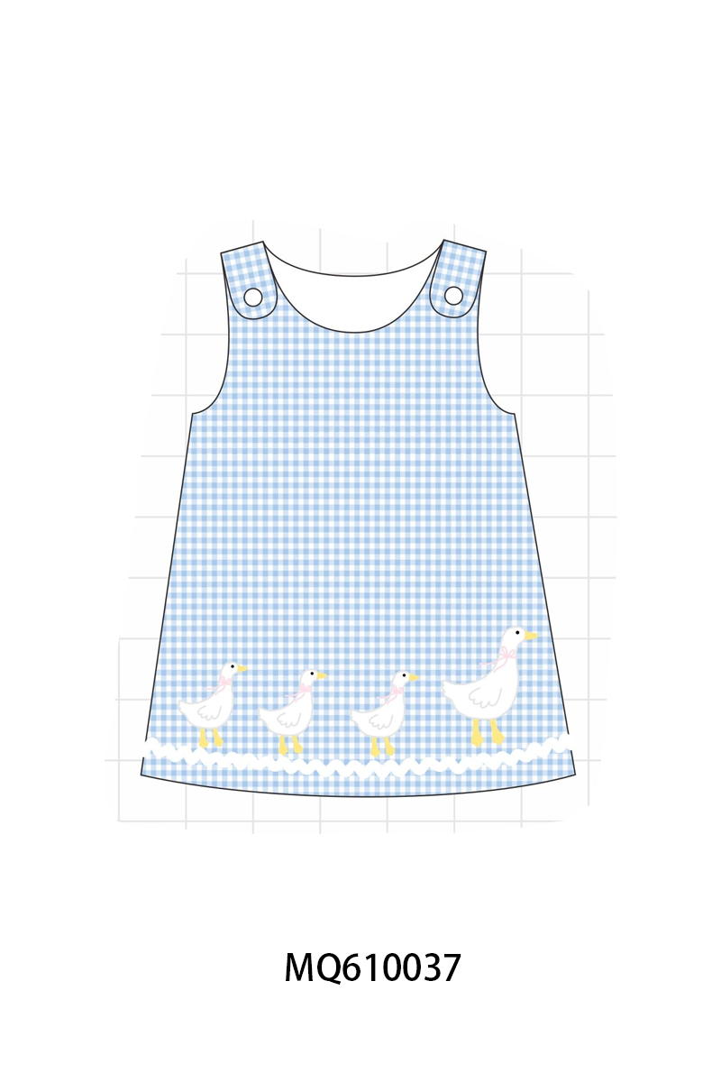 PO109 Blue goose applique gingham collection -closing 11/2- ETA May