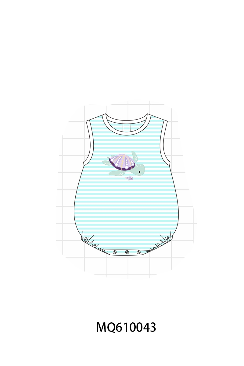 PO109 Blue stripe turtle appliuqe collection -closing 11/2- ETA May