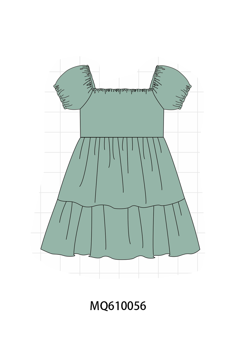 PO109 Multicolored tiered puff dress -closing 11/2- ETA May