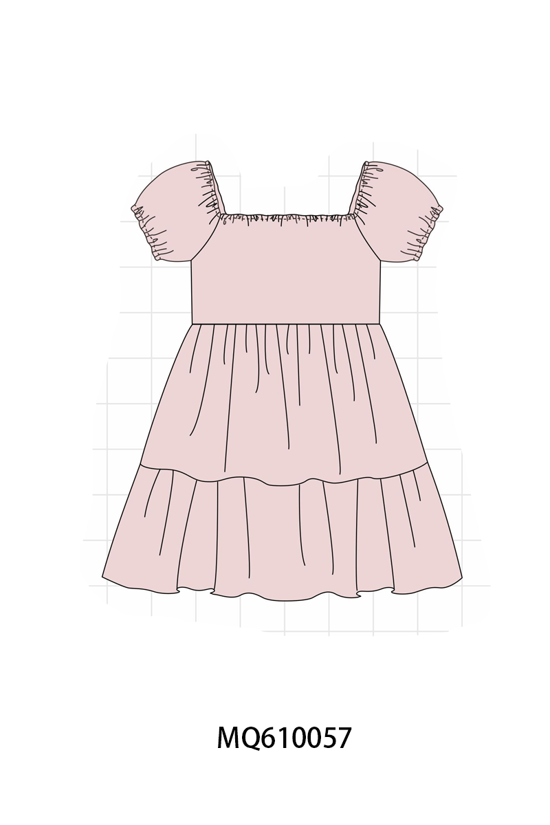 PO109 Multicolored tiered puff dress -closing 11/2- ETA May