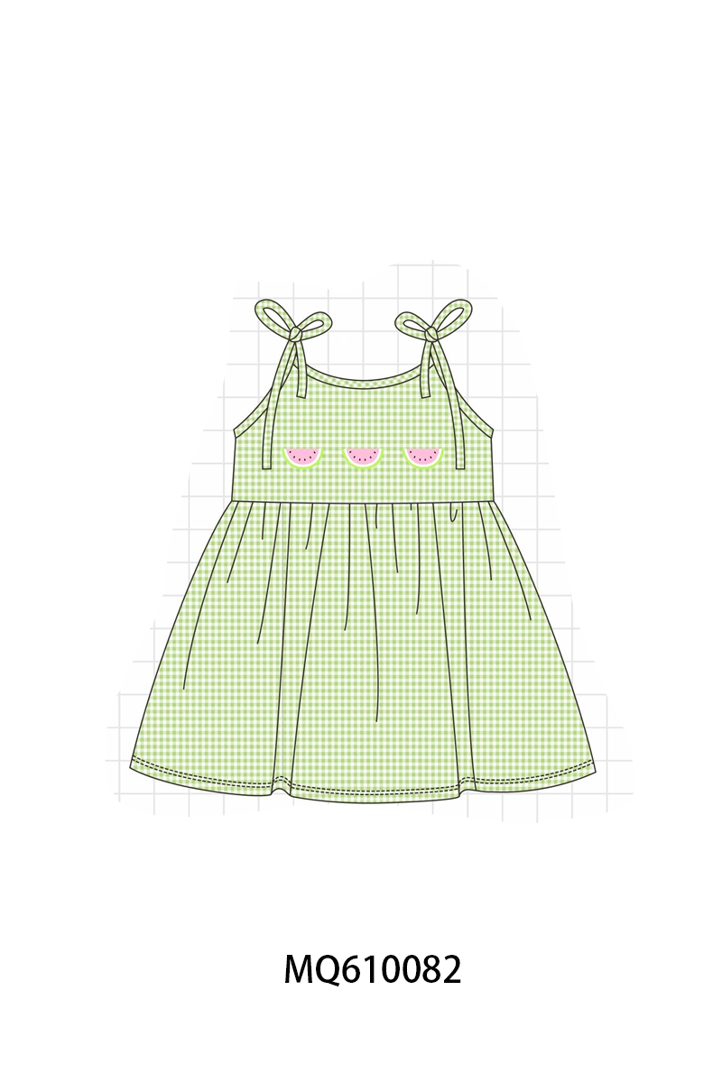 PO109 Green gingham watermelon embroidery collection -closing 11/2- ETA May