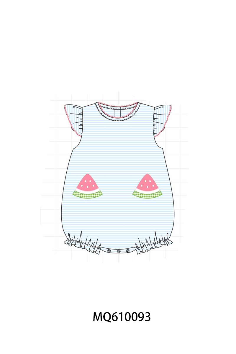 PO109 Blue stripe watermelon applique stripe collection -closing 11/2- ETA May