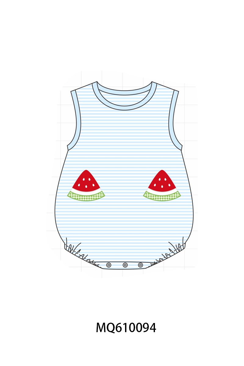PO109 Blue stripe watermelon applique stripe collection -closing 11/2- ETA May