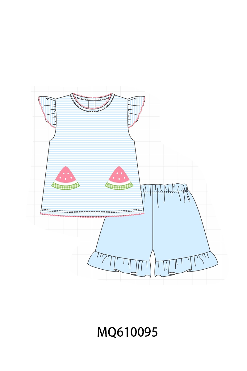PO109 Blue stripe watermelon applique stripe collection -closing 11/2- ETA May