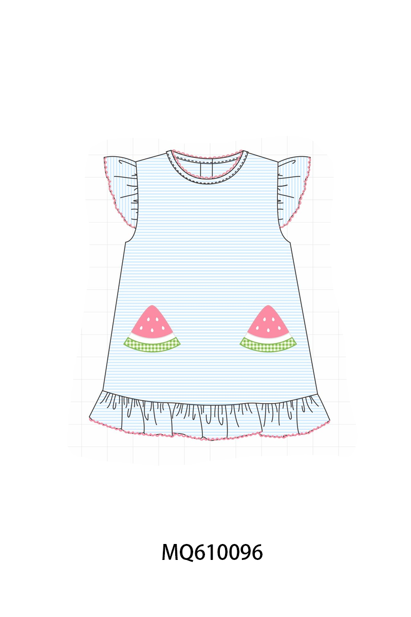 PO109 Blue stripe watermelon applique stripe collection -closing 11/2- ETA May