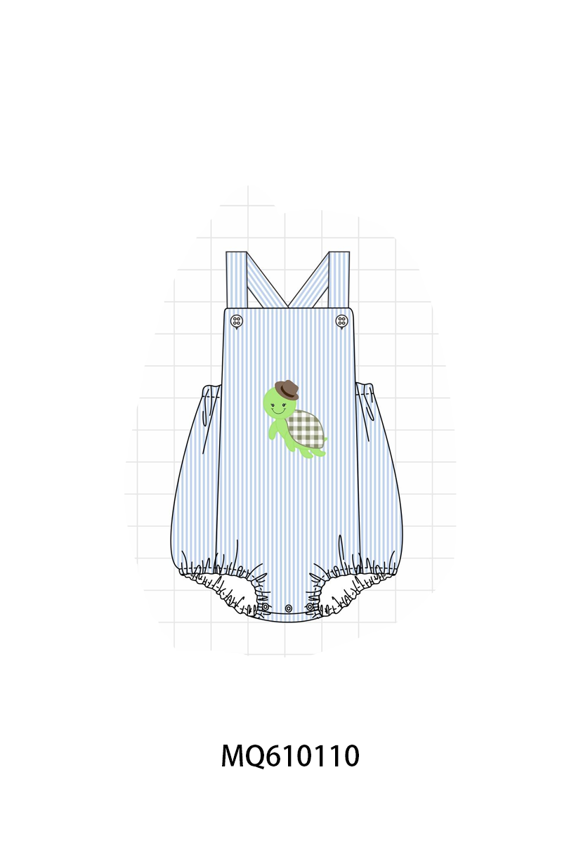 PO109 Blue stripe turtle applique collection -closing 11/2- ETA May