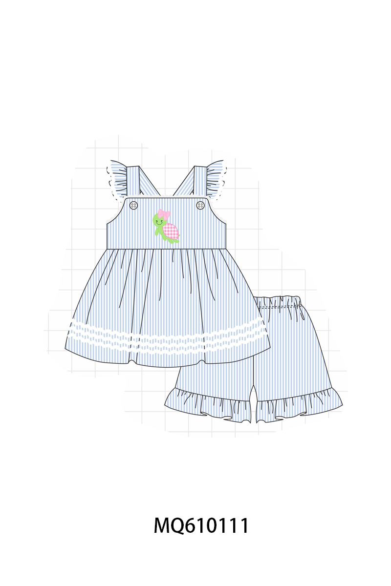 PO109 Blue stripe turtle applique collection -closing 11/2- ETA May