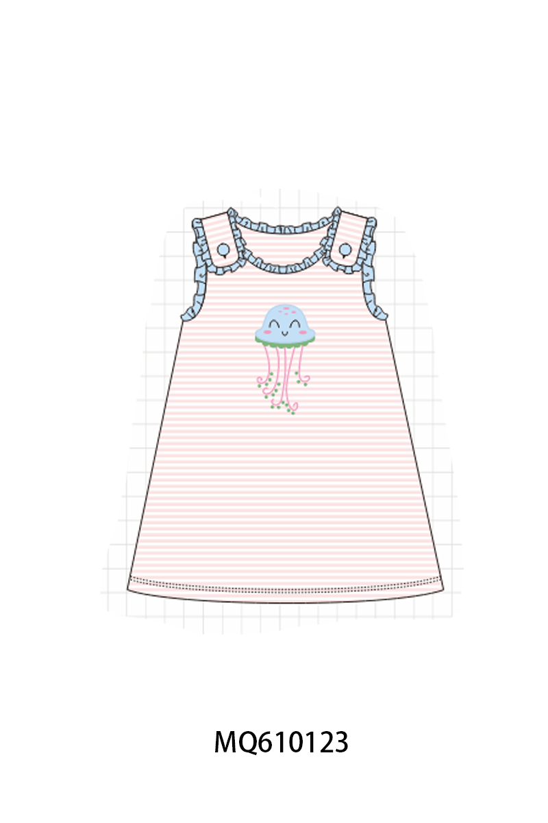 PO109 Pink stripe jellyfish applique collection -closing 11/2- ETA May