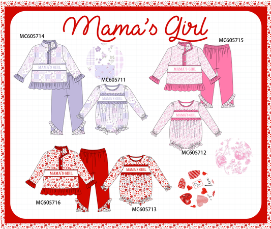 PO95 Mama's girl embroidery ruffle collection - closing 6/22 - ETA late November