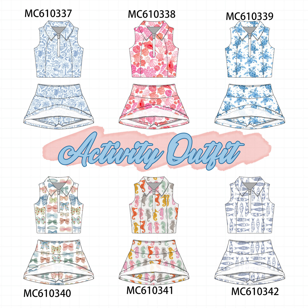 PO108 Marine creatrue active skorts set collection - closing 10/26 - ETA march