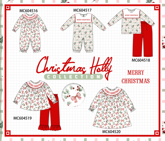 PO88 Merry christmas embroidery bow collection - closing 4/27 - eta late September