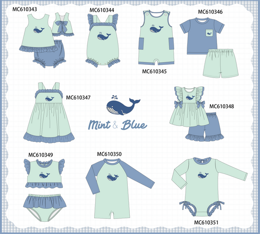 PO108 Min&blue whale embroidery collection - closing 10/26 - ETA march