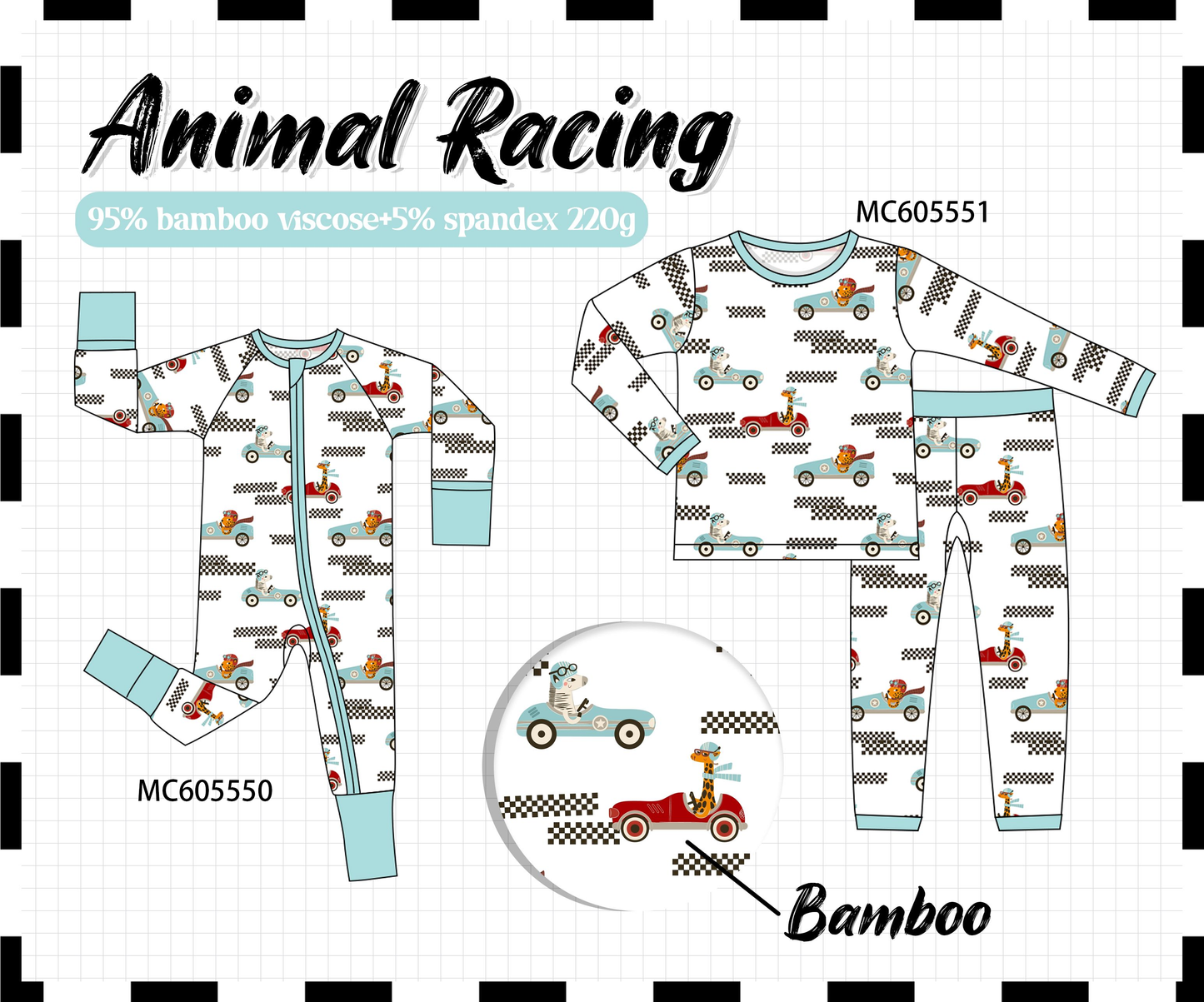 PO93 Mint animal racing bamboo collection  - closing 6/8 - ETA November