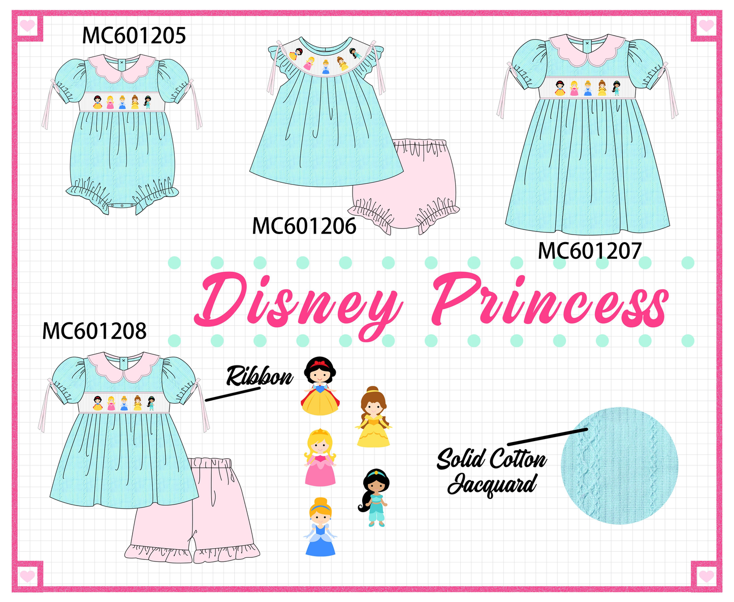 PO79 Mint character princess smocked jacquard collection - closing 1/19 - ETA June