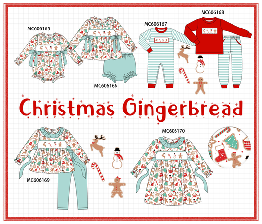PO95 Mint christmas gingerbread embroidery collection - closing 6/22 - ETA late November