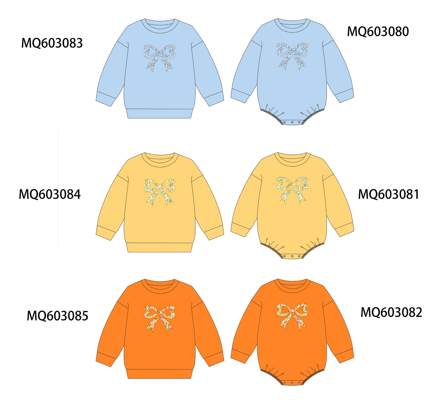 PO84 Multicolored floral bow embroidery collection 1 - ETA late august - closing 3/23