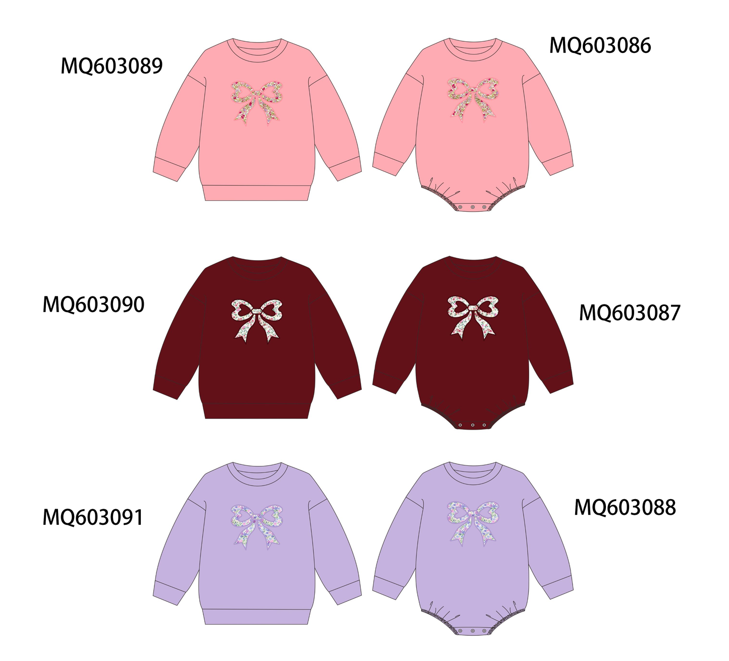 PO84 Multicolored floral bow embroidery collection 2 - ETA late august - closing 3/23