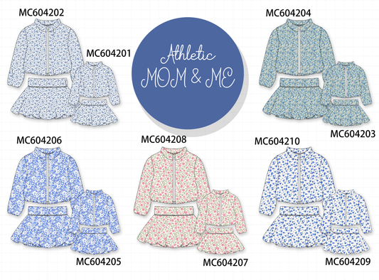 PO86 Multicolored floral print mom&me active skorts set  - closing 4/13 - ETA early September