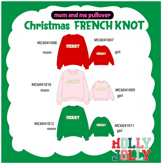 PO90 Multicolored merry french knot mom&me collection - closing 5/11 - ETA early October