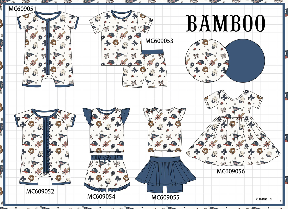 PO104 Navy baseball bamboo collection - closing 9/14 - ETA February