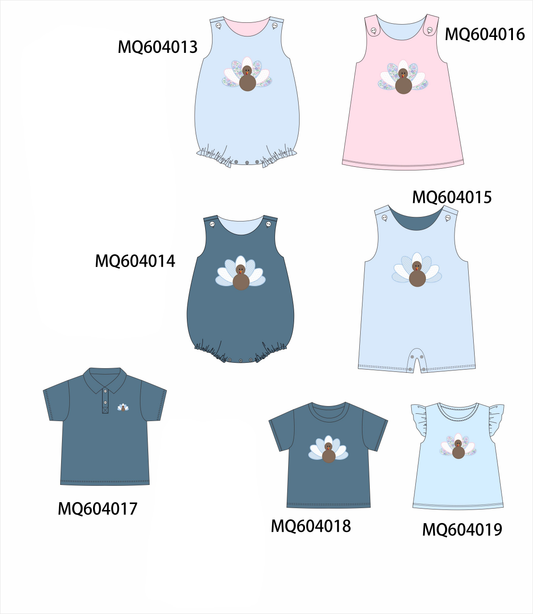PO87 Navy thanksgiving turkey applique collection - closing 4/20 - ETA early October