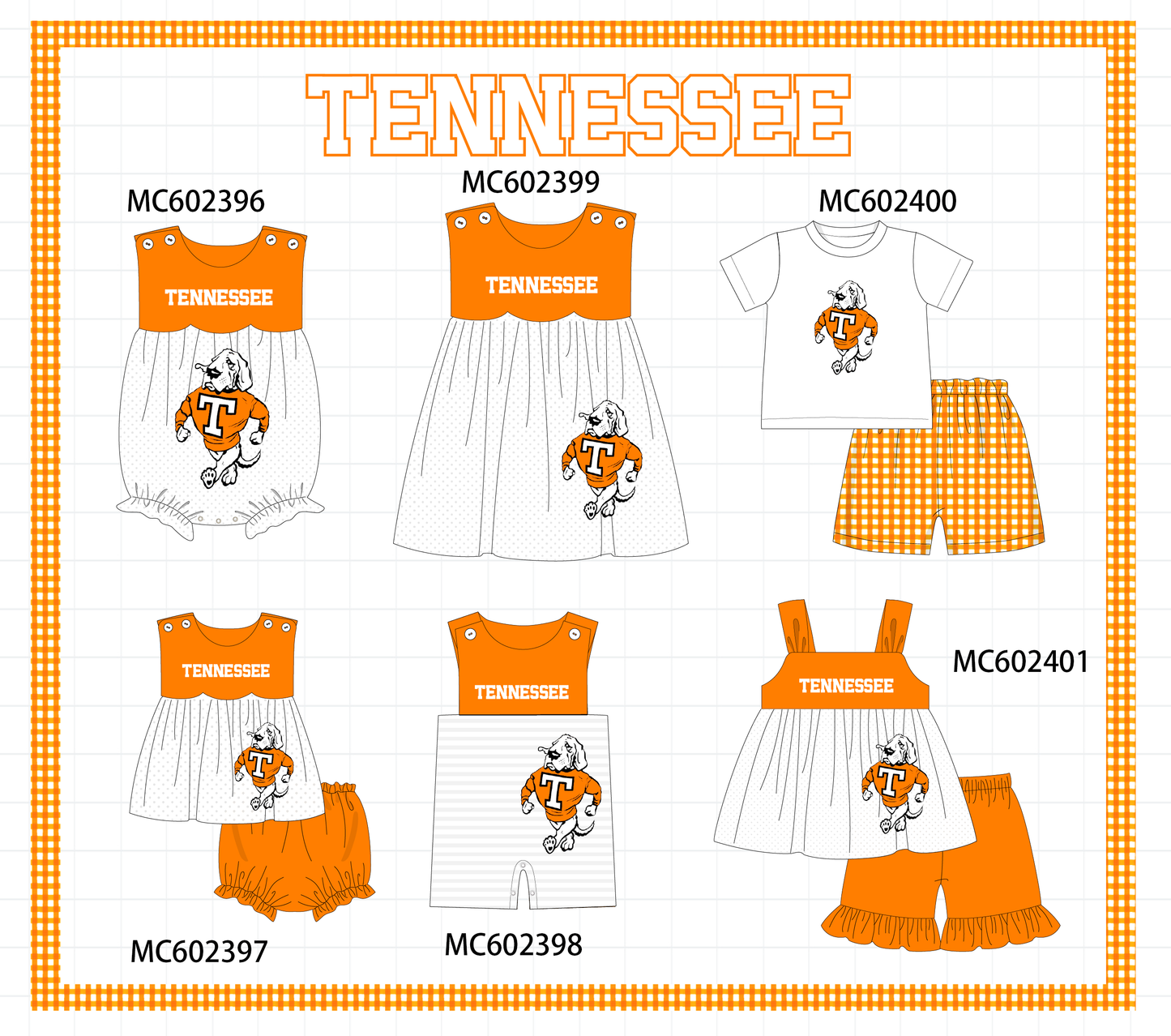 PO82 Orange Tennessee embroidery collection - closing 3/2 - ETA July