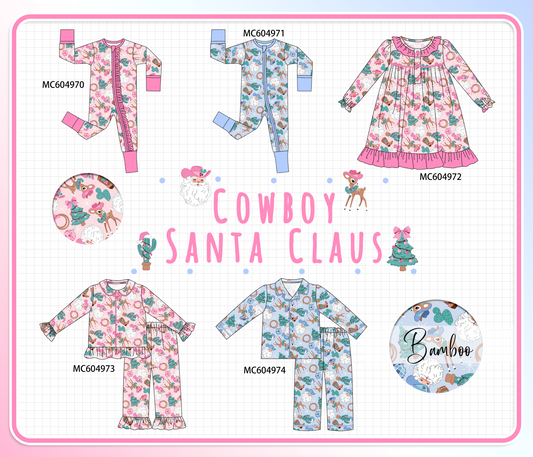 PO90 Pink&blue cowboy print bamboo collection - closing 5/11 - ETA early October