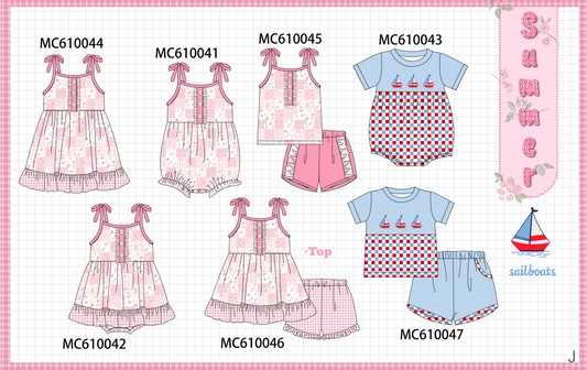 PO108 Pink&blue floral sailboat collection - closing 10/26 - ETA march