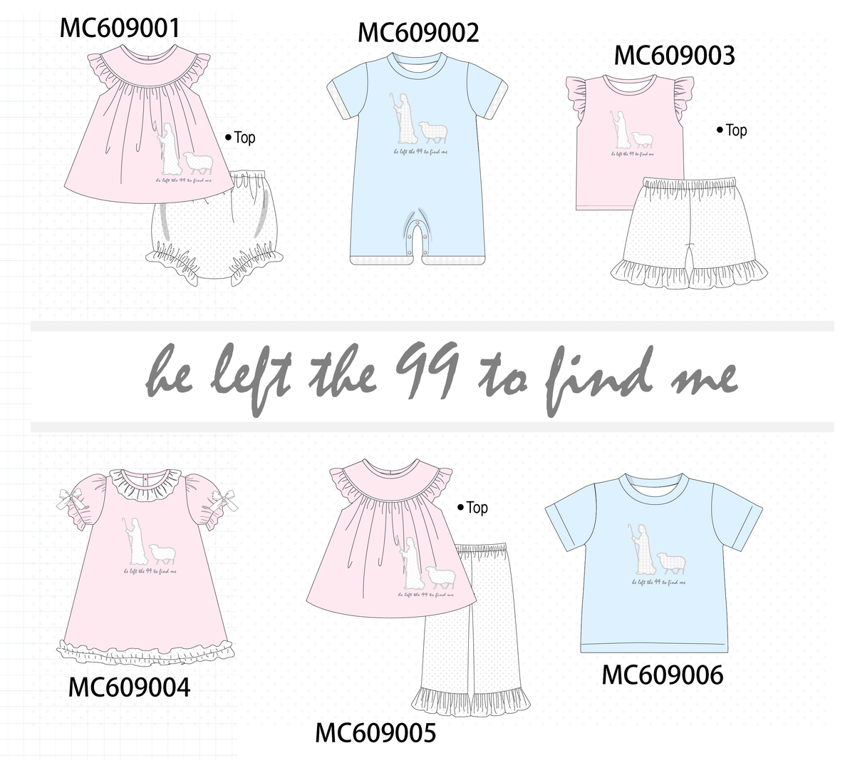 PO104 Pink&blue he left the 99 to find me embroidery collection - closing 9/14 - ETA February