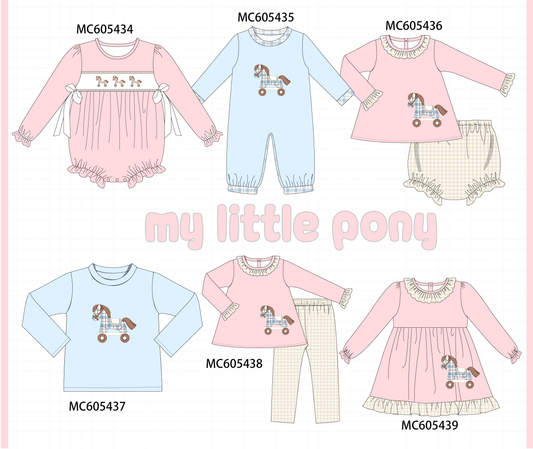 PO93 Pink&blue my little pony embroidery collection  - closing 6/8 - ETA November