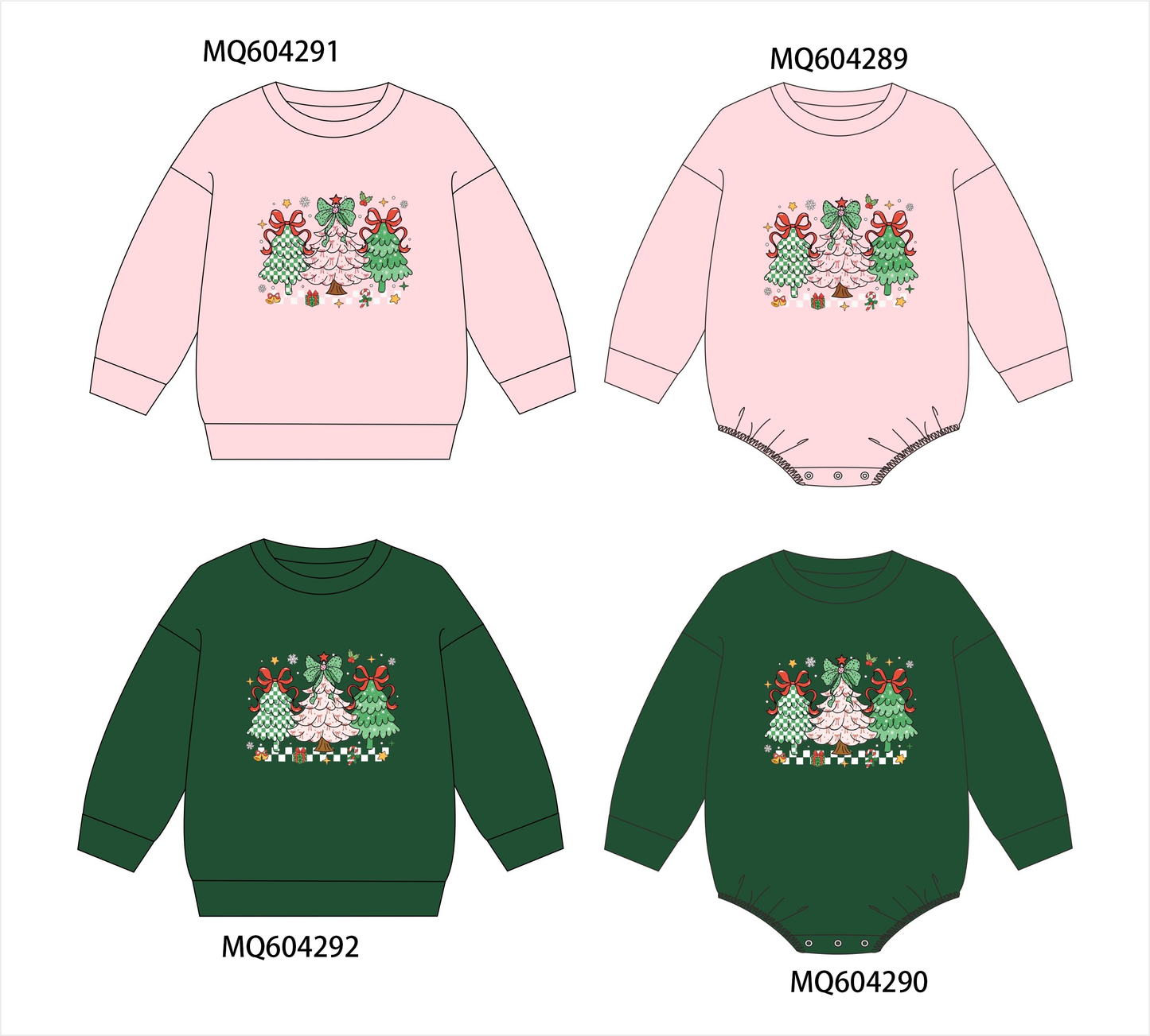 PO89 Pink&forest christmas tree print collection - closing 5/4 - ETA late october