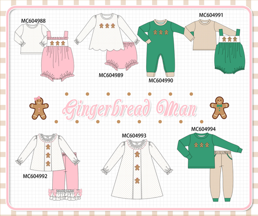 PO90 Pink&green christmas gingerbread embroidery collection - closing 5/11 - ETA early October
