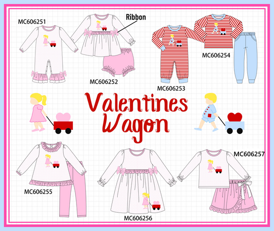 PO95 Pink heart wagon applique collection - closing 6/22 - ETA late November