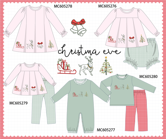 PO92 Pink&sage christmas embroidery collection - closing 5/25 - ETA late October