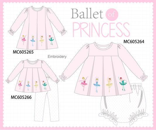 PO92 Pink ballet princess embroidery collection - closing 5/25 - ETA late October