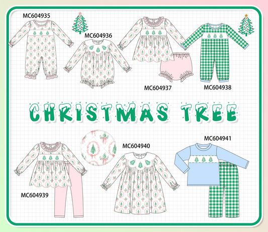 PO90 Pink christmas tree embroidery collection - closing 5/11 - ETA early October