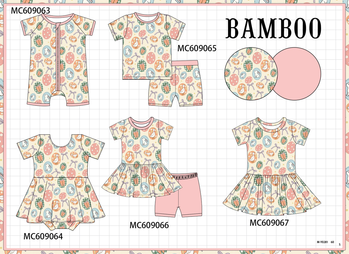 PO104 Pink easter bunny egg bamboo collection - closing 9/14 - ETA February