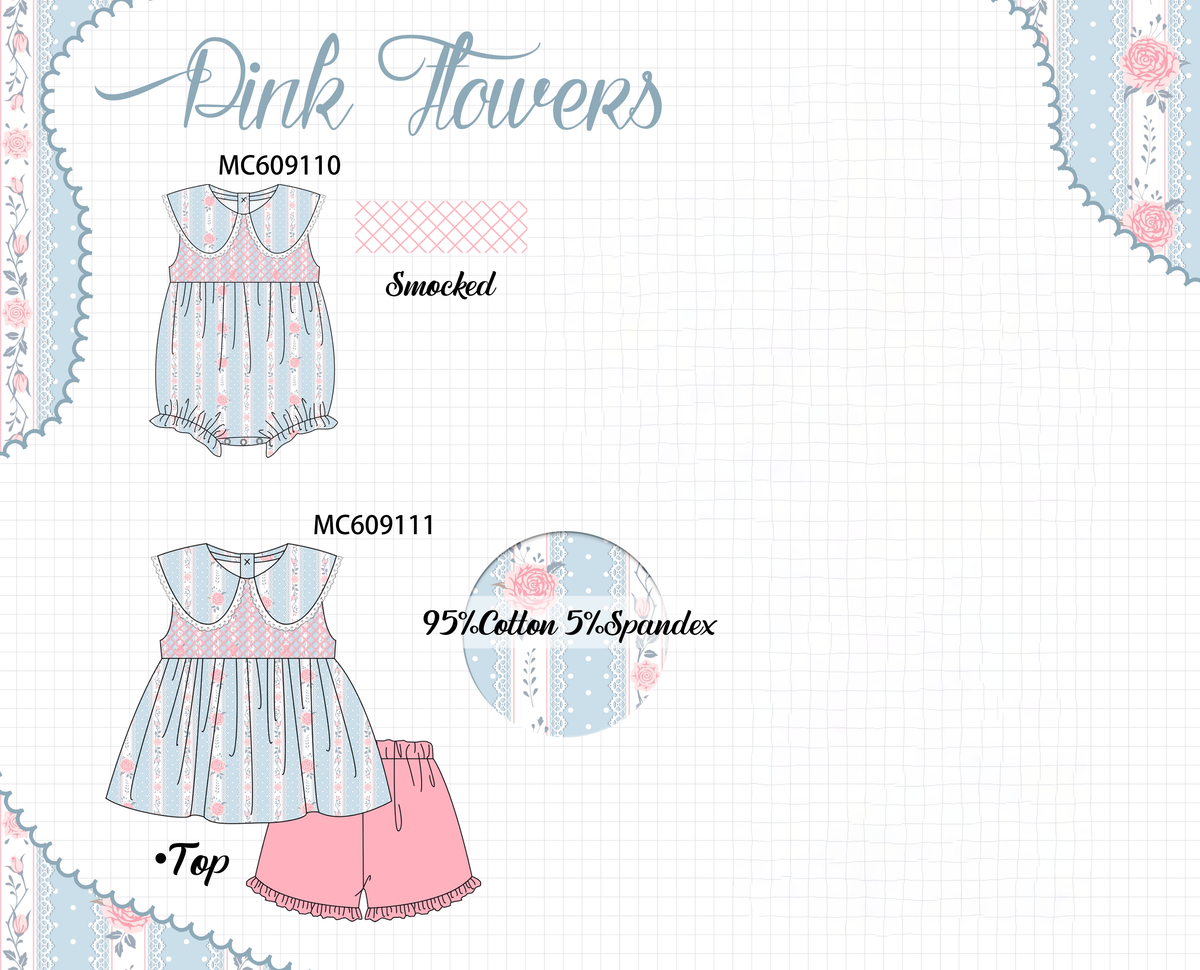 PO104 Pink floral smocked girl collection - closing 9/14 - ETA February