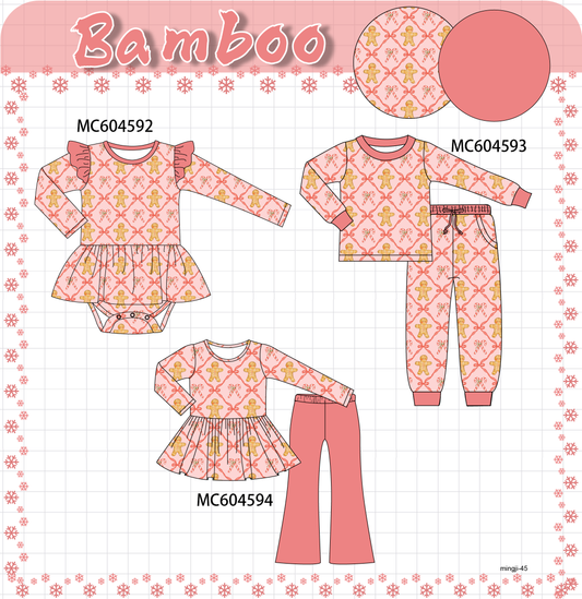 PO88 Pink gingerbread bamboo collection - closing 4/27 - eta late September