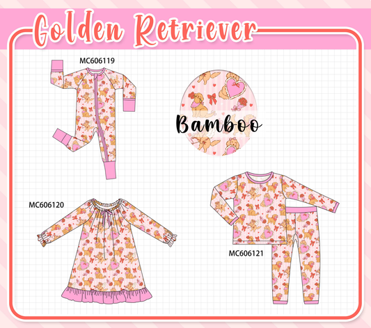 PO95 Pink golden retriever bamboo collection - closing 6/22 - ETA late November