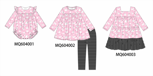 PO87 Pink halloween ghost print ruffle collection - closing 4/20 - ETA early October