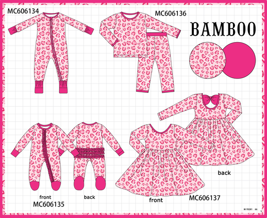 PO95 Pink heart bamboo collection - closing 6/22 - ETA late November